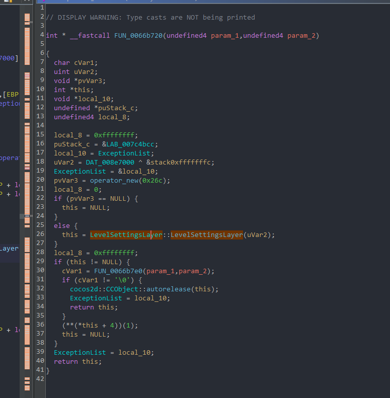 Picture showing LevelSettingsLayer::create